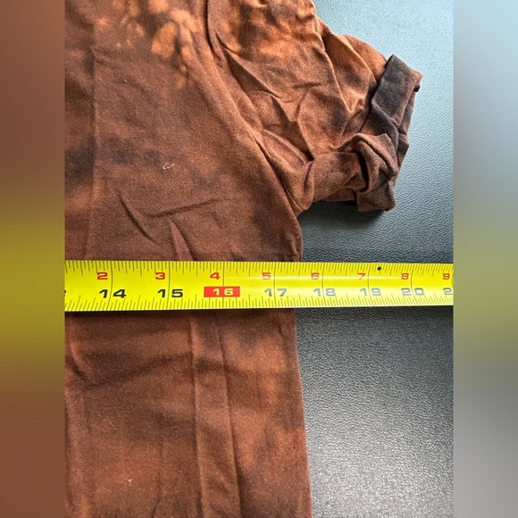 Women’s Small Tie Dye T Shirt Humor Brown Black Grunge Boho Streetwear Artsy - Picture 7 of 11